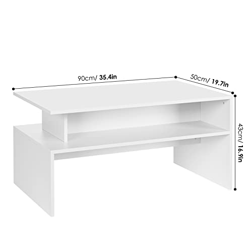 Table-Basse-Table--th-Rectangulaire-Table-dappoint-avec-tagre-de-Rangement-Ouverte-90x50x43cm-0-0