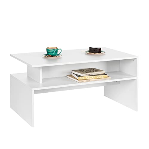 Table-Basse-Table--th-Rectangulaire-Table-dappoint-avec-tagre-de-Rangement-Ouverte-90x50x43cm-0
