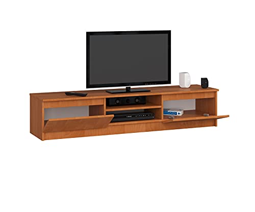 Commode-TV-K-160-Une-tagre-Ouverte-2-tagres-avec-Portes-abattantes--Gauche-et--Droite-H33-x-L160-x-P40-cm-Poids-30-kg-0-0