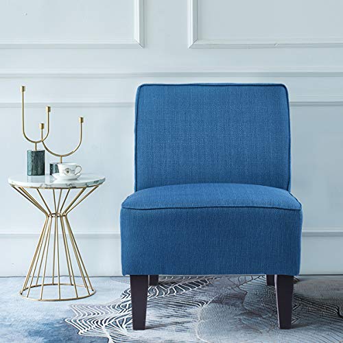 Costway-Fauteuil-dAppoint-sans-Accoudoirs-Canap-Simple-Rembourr-avec-Pieds-en-Bois-de-Pin-Assise-Large-Idal-pour-E-Salon-la-Chambre-Le-Bureau-etc-0-0
