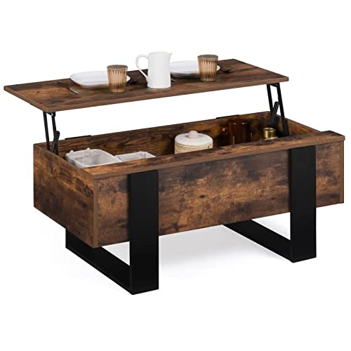 IDMarket-Lot-de-2-Tables-Basses-gigognes-laques-Gris-Motifs-Blanc-Jaune-Gris-0