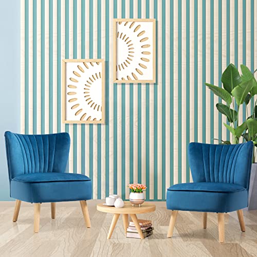 RELAX4LIFE-Fauteuil-de-Salon-en-Velours-Pieds-Bois-dAppoint-avec-Dossier-et-Coussin-Eponge-Charge-110KG-pour-Chambre-Bureau-Style-1-0-0