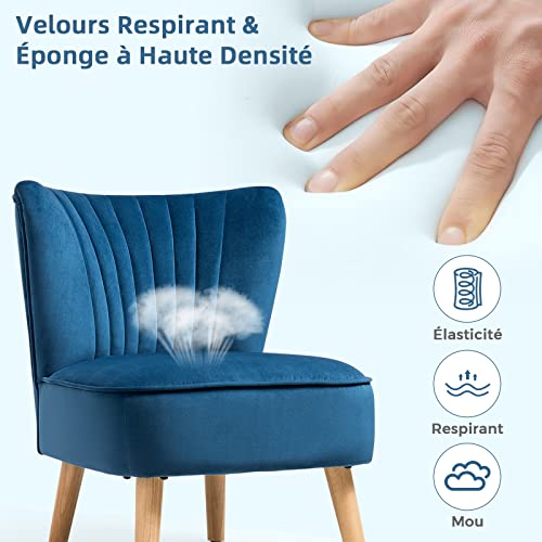 RELAX4LIFE-Fauteuil-de-Salon-en-Velours-Pieds-Bois-dAppoint-avec-Dossier-et-Coussin-Eponge-Charge-110KG-pour-Chambre-Bureau-Style-1-0-2