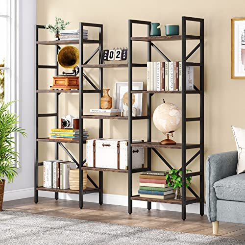Tribesigns-Bibliothque--4-tages-tagre-Industrielle-sur-Pied-11-tagres-de-Rangement-pour-Salon-Bureau--Domicile-0-0