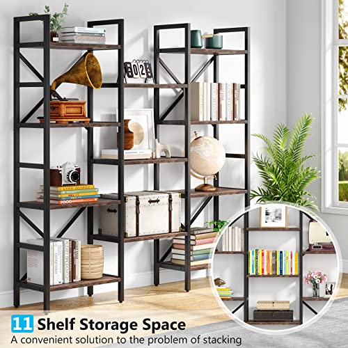 Tribesigns-Bibliothque--4-tages-tagre-Industrielle-sur-Pied-11-tagres-de-Rangement-pour-Salon-Bureau--Domicile-0-1