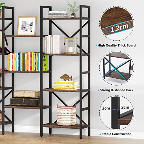 Tribesigns-Bibliothque--4-tages-tagre-Industrielle-sur-Pied-11-tagres-de-Rangement-pour-Salon-Bureau--Domicile-0-2