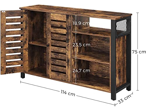 VASAGLE-Meuble-de-Rangement-Buffet-avec-Placard-2-Portes-tagres-rglables-pour-Salle--Manger-Salon-Cuisine-Style-Industriel-0-1