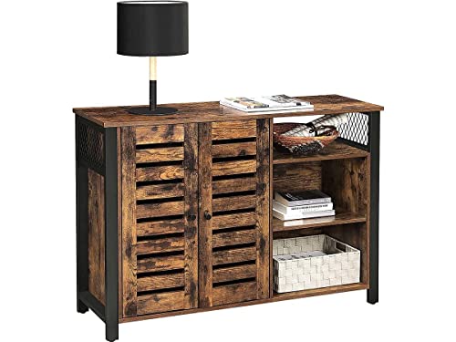 VASAGLE-Meuble-de-Rangement-Buffet-avec-Placard-2-Portes-tagres-rglables-pour-Salle--Manger-Salon-Cuisine-Style-Industriel-0-2