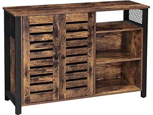 VASAGLE-Meuble-de-Rangement-Buffet-avec-Placard-2-Portes-tagres-rglables-pour-Salle--Manger-Salon-Cuisine-Style-Industriel-0