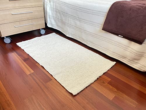 Tapis-Beige-Grande-dcoration-de-Salon-Cuisine-Chambre-Couloir-Fabriqu--la-Main-en-Coton-Naturel--Poils-Courts-Doux-et-Lavable-en-Machine-0-0