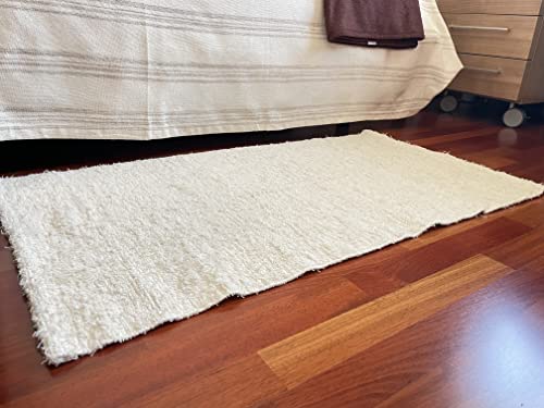 Tapis-Beige-Grande-dcoration-de-Salon-Cuisine-Chambre-Couloir-Fabriqu--la-Main-en-Coton-Naturel--Poils-Courts-Doux-et-Lavable-en-Machine-0-1